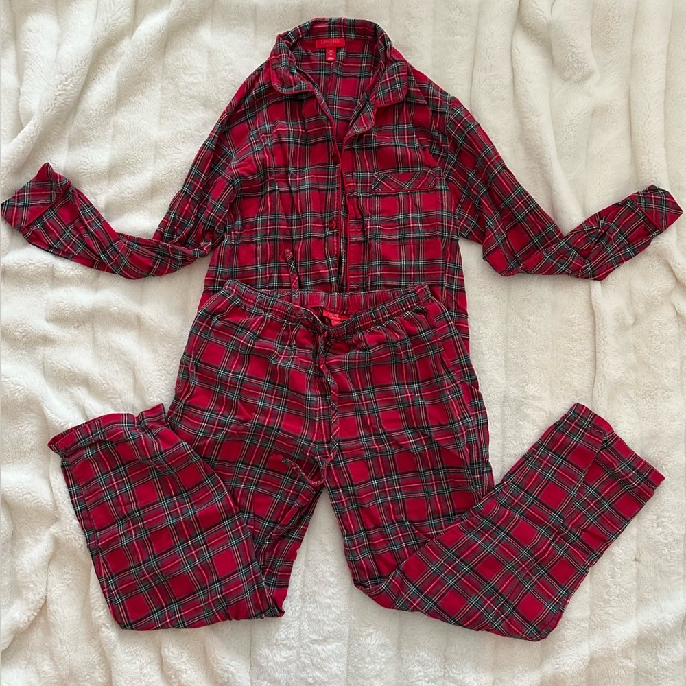Macy's Family PJs Red Plaid Flannel Sleepwear